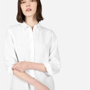 Everlane White Linen Relaxed Shirt